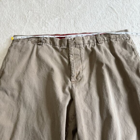 Dockers Iconic Khaki Pants Mens 44X32 Beige Flat Front Straight Leg Relaxed Fit - Picture 6 of 12